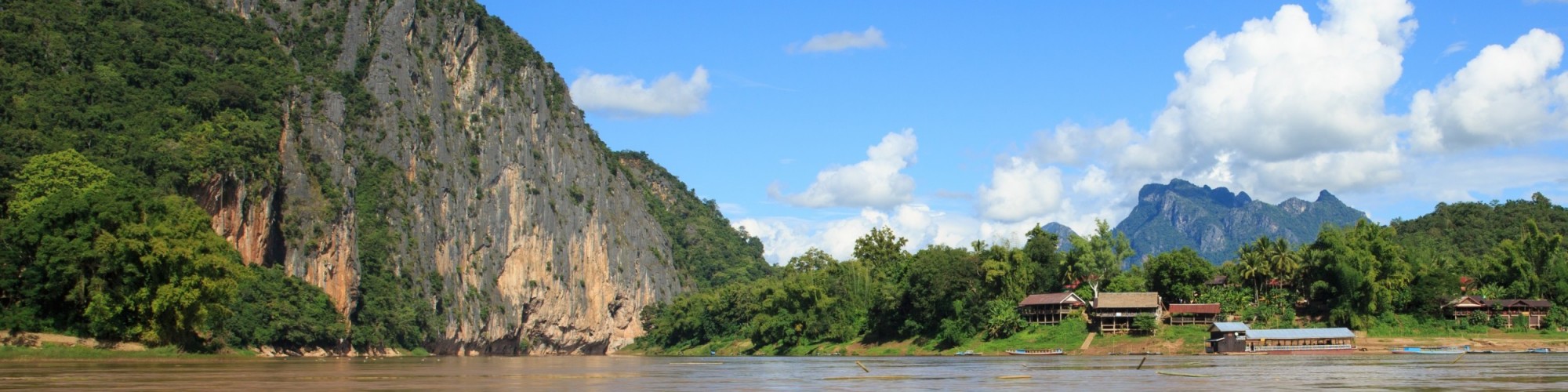 Nam Ou area on the Mekong River located near Pak Ou Cave, Luang Prabang, Laos