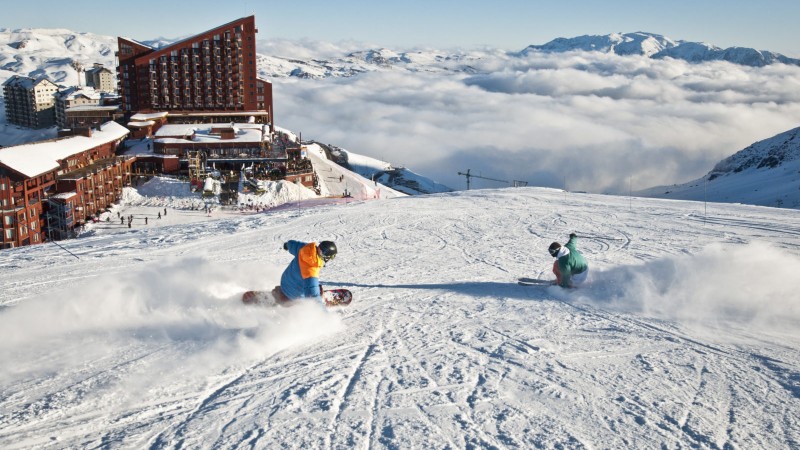 Valle Nevado skiing snow mountain