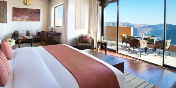 Oman - Nizwa & the Forts - Anantara Al Jabal Al Akhdar Resort - Master Bedroom
