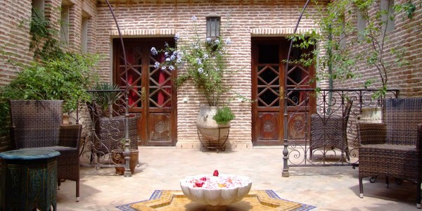 Morocco - Marrakech - La Maison Arabe - Lobby