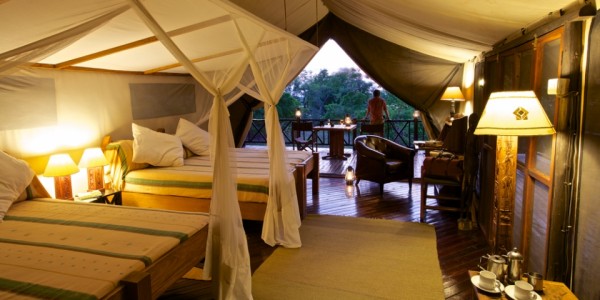 Tanzania - Selous Game Reserve - Rufiji River Camp - Bedroom