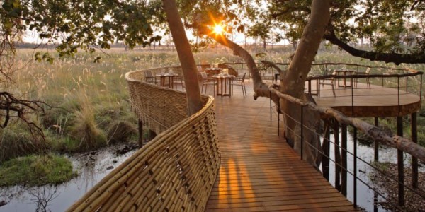 Botswana - Okavango Delta - andBeyond Sandibe Okavango Safari Lodge - Guest area