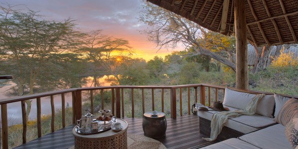 Kenya - Tsavo & Chyulu Hills - Finch Hattons Luxury Tented Camp - Terrace