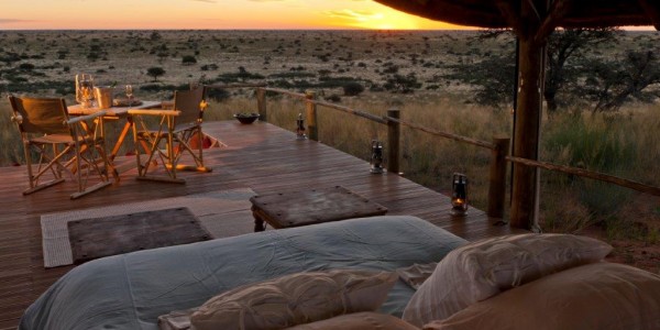 South Africa - The Kalahari - TSWALU The Motse - Bed with View