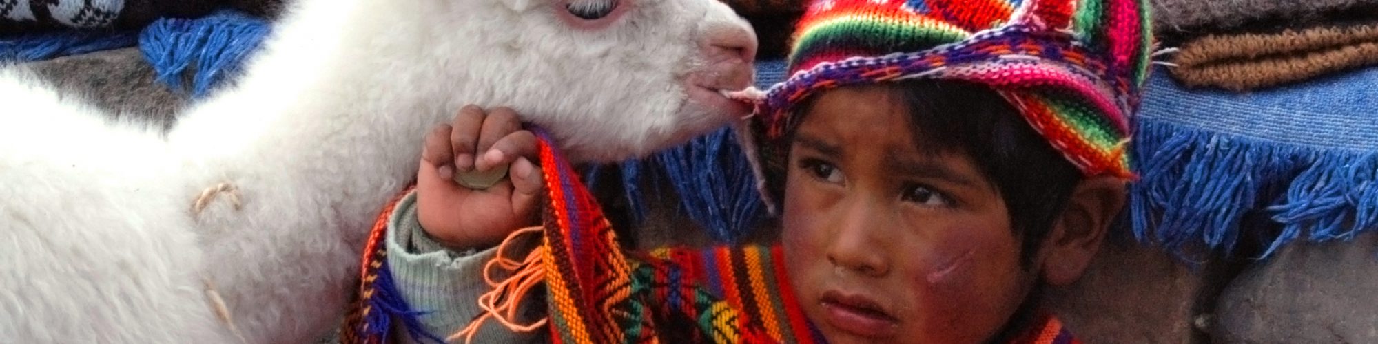 Peru - Arequipa - child with lama